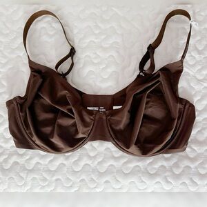 NEW Aerie Smoothez Full Coverage Bra 38DD Brown Semi Sheer